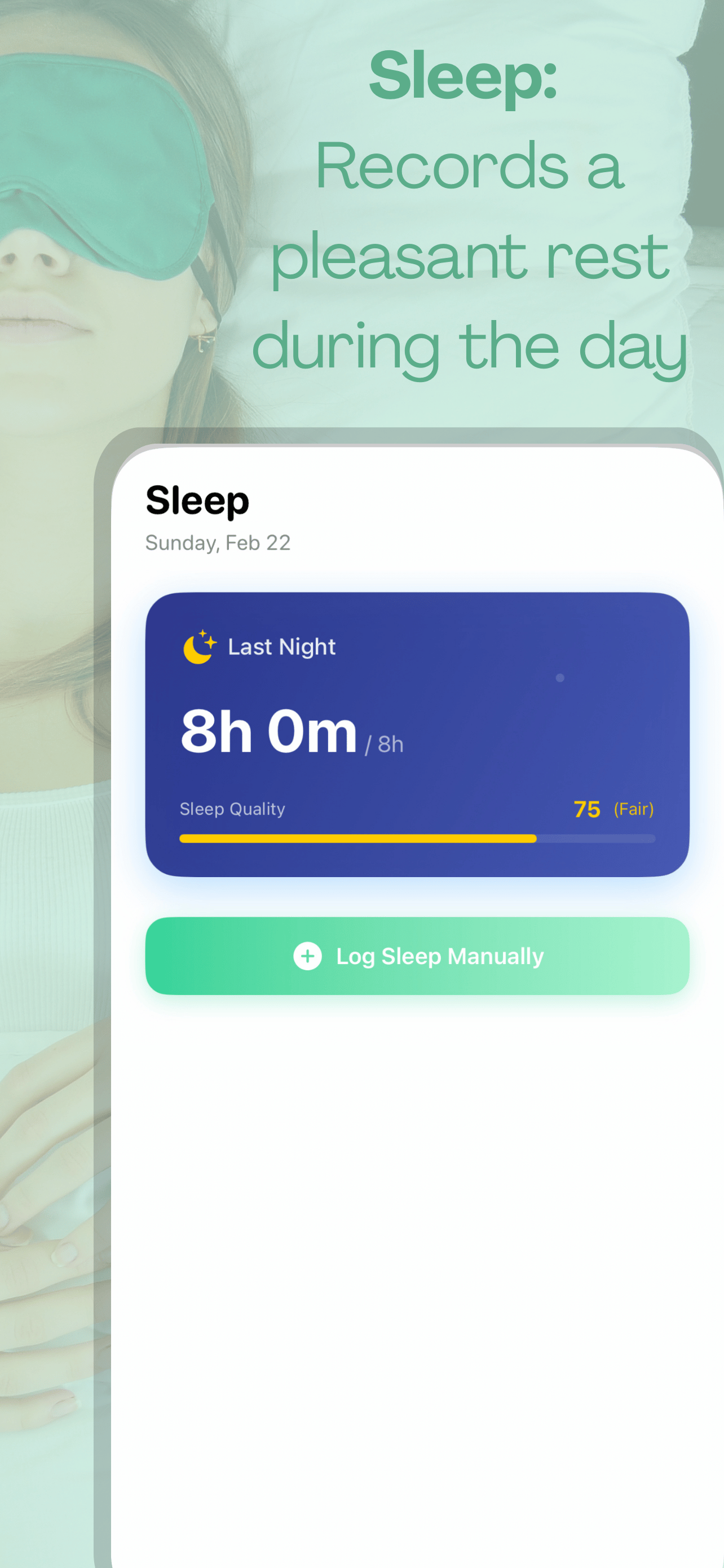 Feedii app showing quick meal logging interface with recent meals for fast 10-second entry